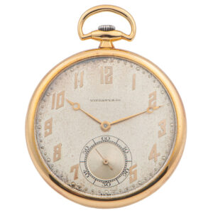 Swiss 18 carat yellow gold Art Deco keyless dress watch Circa 1920