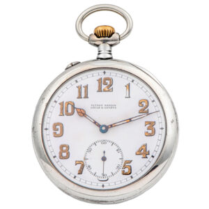 Swiss silver open faced military pocket watch Circa 1918