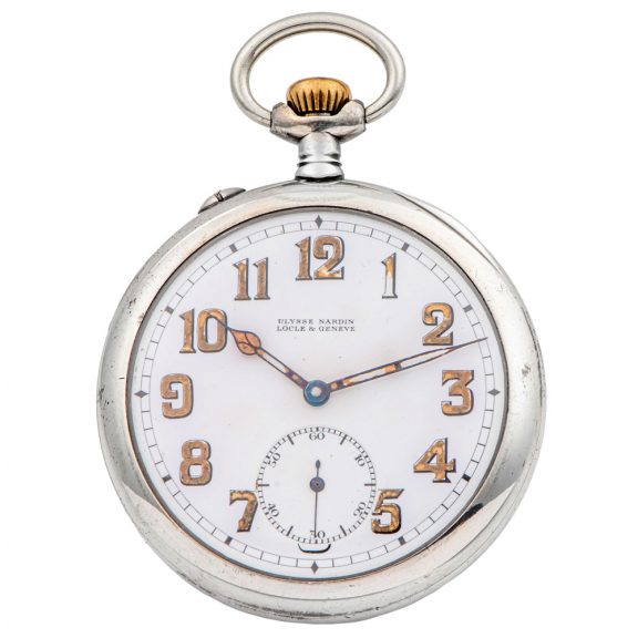 Swiss silver open faced military pocket watch Circa 1918