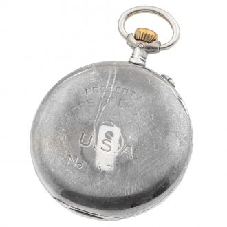 Swiss silver open faced military pocket watch Circa 1918