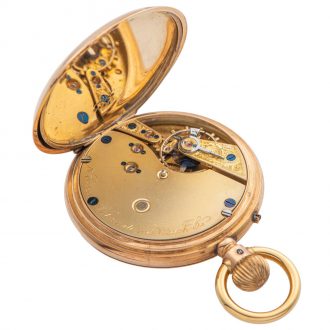 Swiss 14 carat pink gold keyless winding pocket watch Circa 1893