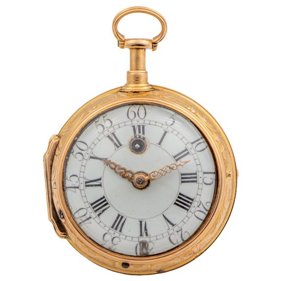 Swiss 20K gold quarter repeating repoussé watch Circa 1760 Swiss 20K gold quarter repeating repoussé watch Circa 1760