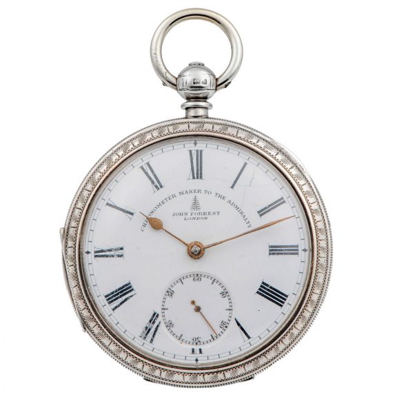 English silver open faced keywinding pocket watch Circa 1913