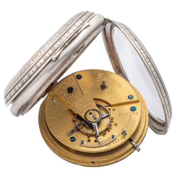English silver open faced keywinding pocket watch Circa 1913 English silver open faced keywinding pocket watch Circa 1913