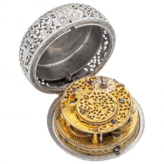 English silver quarter repeating verge pocket watch Circa 1700