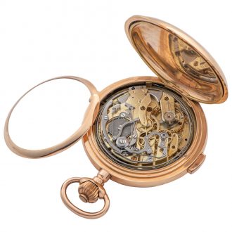 Swiss 14K gold repeater with six horological complications Circa 1895