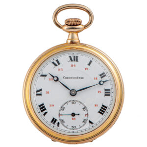Swiss gold plated keyless winding pocket watch Circa 1920