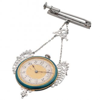 Exquisite Swiss 18K gold Guirland style pendant watch Circa 1910