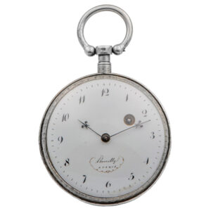 French silver open faced key wind pocket watch Circa 1795