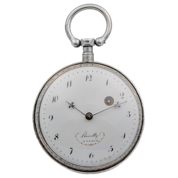 French silver open faced key wind pocket watch Circa 1795