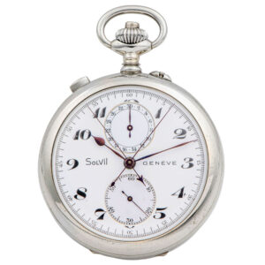 Swiss chrome plated split second chronograph Circa 1920