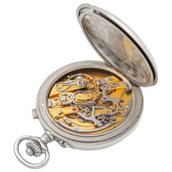 Swiss chrome plated split second chronograph Circa 1920 Swiss chrome plated split second chronograph Circa 1920