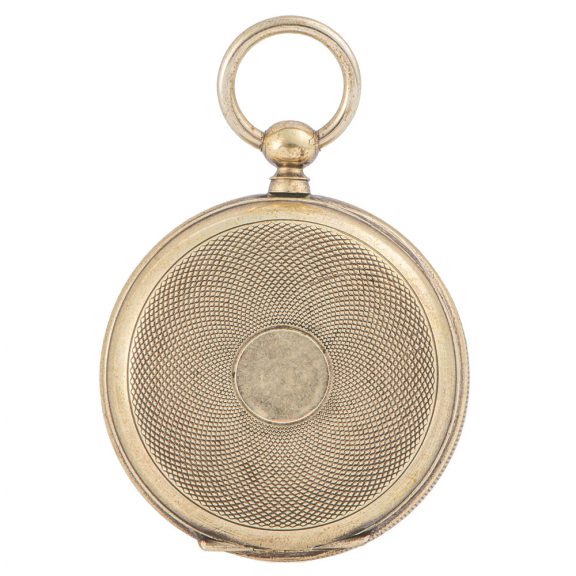 Swiss nickel plated open faced keyless pocket watch Circa 1890 Swiss nickel plated open faced keyless pocket watch Circa 1890
