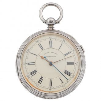 English silver center seconds chronograph Circa 1892