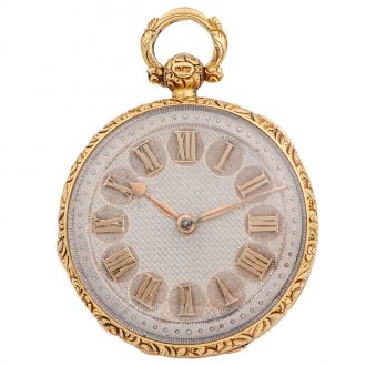 English 18 carat gold open faced verge pocket watch Circa 1826
