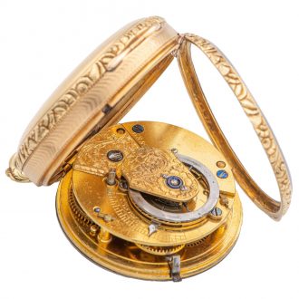 English 18 carat gold open faced verge pocket watch Circa 1826