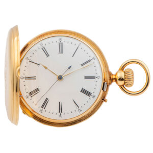 Swiss 18 carat gold hunting cased pocket watch Circa 1870