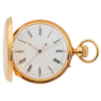 Swiss 18 carat gold hunting cased pocket watch Circa 1870
