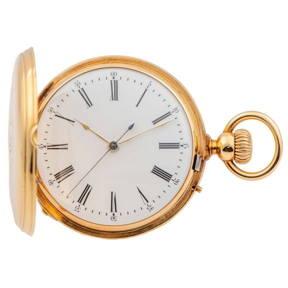 Swiss 18 carat gold hunting cased pocket watch Circa 1870