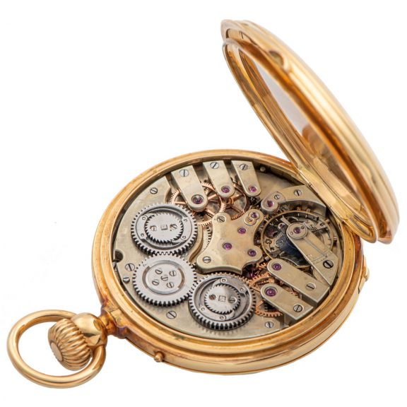 Swiss 18 carat gold hunting cased pocket watch Circa 1870 Swiss 18 carat gold hunting cased pocket watch Circa 1870