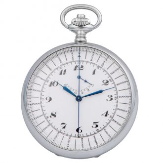 Swiss chrome keyless chronograph with minute counter Circa 1920