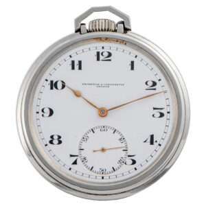 Swiss stainless steel open faced pocket watch Circa 1920