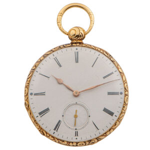 Swiss 18K yellow gold key winding pocket watch Circa 1830