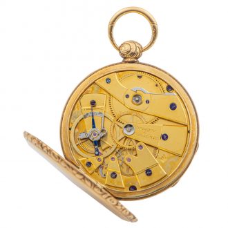 Swiss 18K yellow gold key winding pocket watch Circa 1830