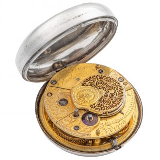 Early English silver verge pair cased pocket watch Circa 1815 Early English silver verge pair cased pocket watch Circa 1815