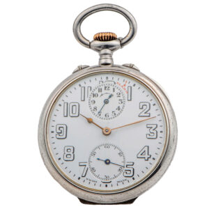 Large Swiss silver open faced lever pocket watch, Circa 1920