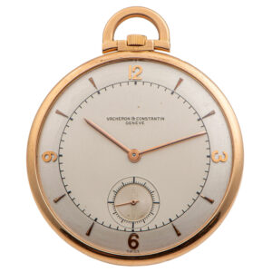 Swiss 18 carat pink gold keyless lever dress watch Circa 1940