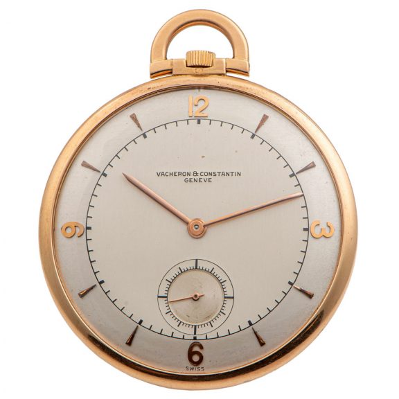Swiss 18 carat pink gold keyless lever dress watch Circa 1940