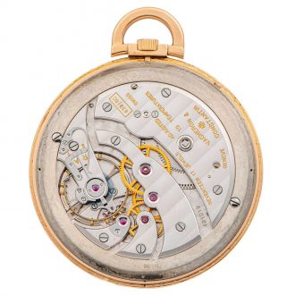 Swiss 18 carat pink gold keyless lever dress watch Circa 1940