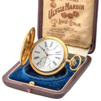 Fine Swiss 18 carat gold keyless lever pocket watch Circa 1910