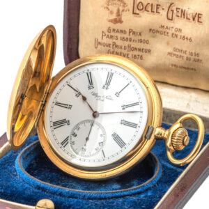 Fine Swiss 18 carat gold keyless lever pocket watch Circa 1910