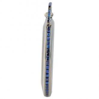 Swiss white gold dress watch with sapphire set band Circa 1930