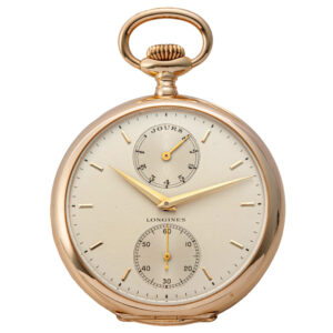 Swiss 14K gold watch with eight day power reserve Circa 1955