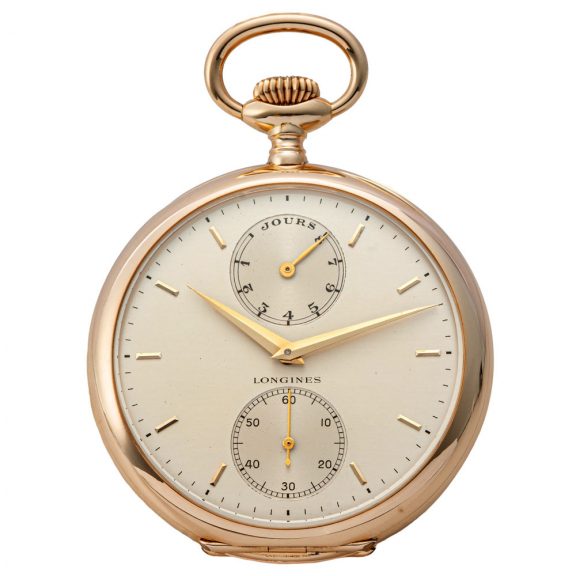 Swiss 14K gold watch with eight day power reserve Circa 1955