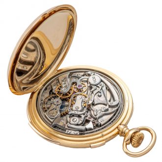 Swiss 18K gold minute repeating chronograph Circa 1910