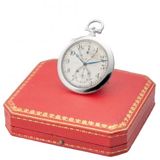 Very fine French platinum split second chronograph Circa 1922