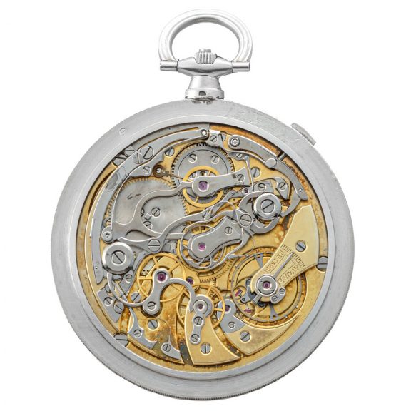 Very fine French platinum split second chronograph Circa 1922 Very fine French platinum split second chronograph Circa 1922