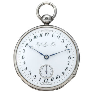 Swiss silver watch with double 12-hour numerals Circa 1823