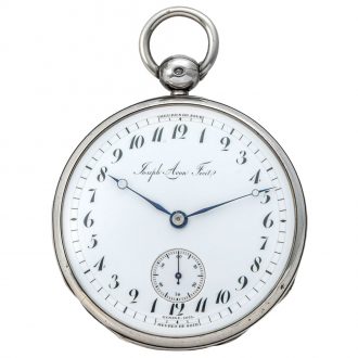 Swiss silver watch with double 12-hour numerals Circa 1823