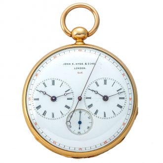 English 18K gold center seconds captain's watch Circa 1860