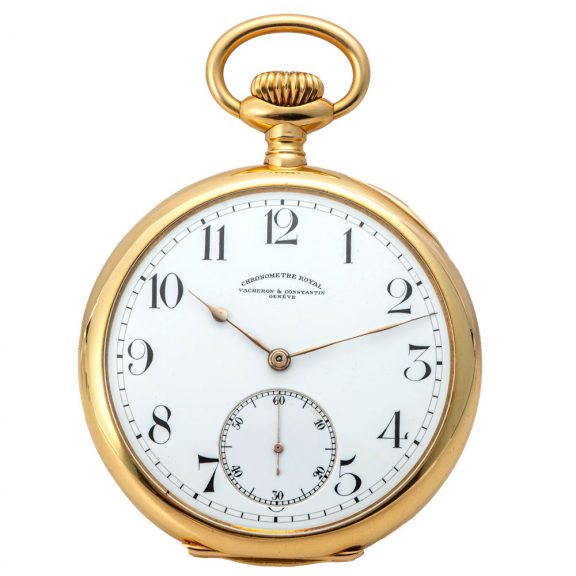 Swiss 18 carat gold open faced lever pocket watch Circa 1910