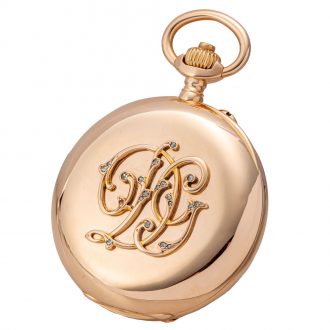 Swiss gold and rose cut diamond set pocket watch Circa 1905