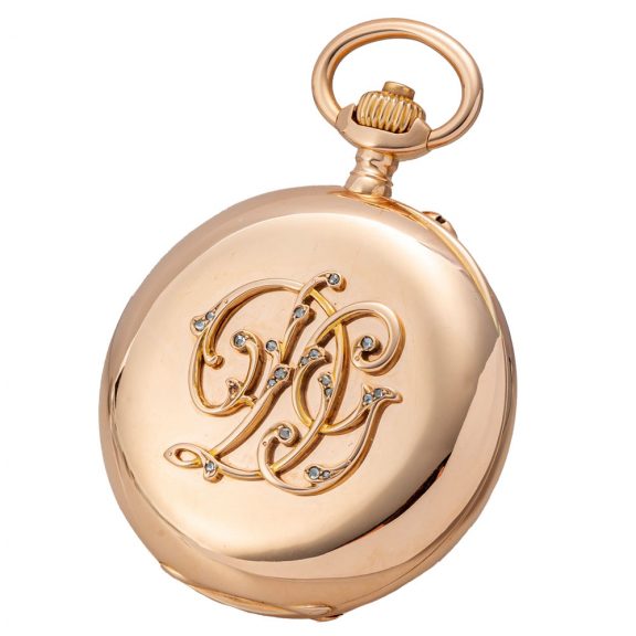 Swiss gold and rose cut diamond set pocket watch Circa 1905 Swiss gold and rose cut diamond set pocket watch Circa 1905