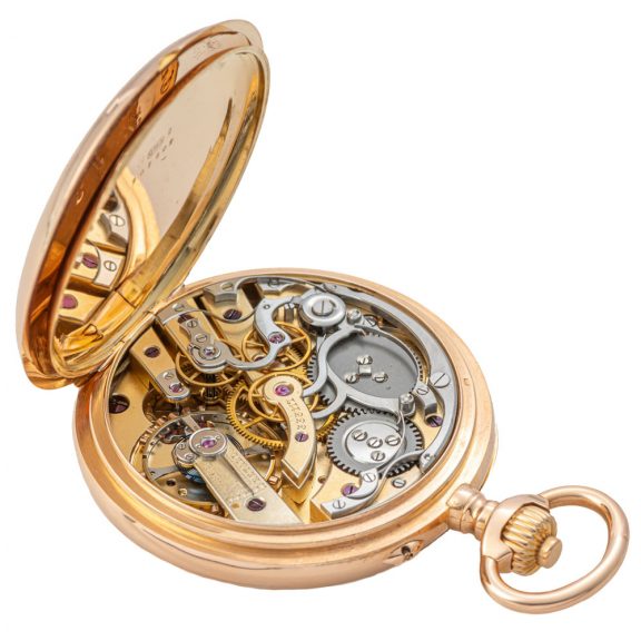 Swiss gold and rose cut diamond set pocket watch Circa 1905 Swiss gold and rose cut diamond set pocket watch Circa 1905