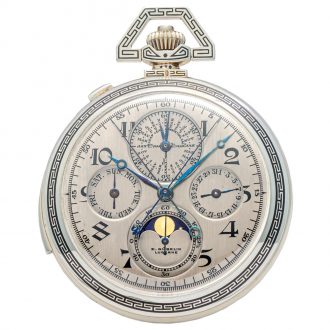 Swiss 18 carat white gold complicated lever watch Circa 1912