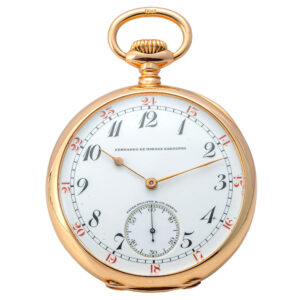 Swiss gold Chronometer Gondolo pocket watch Circa 1905